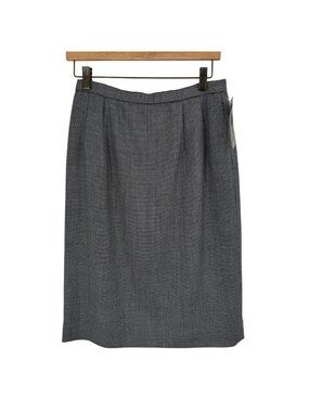 Pendleton Petite seasonless Wool Pencil Skirt navy blue pattern USA Size 10Pnew